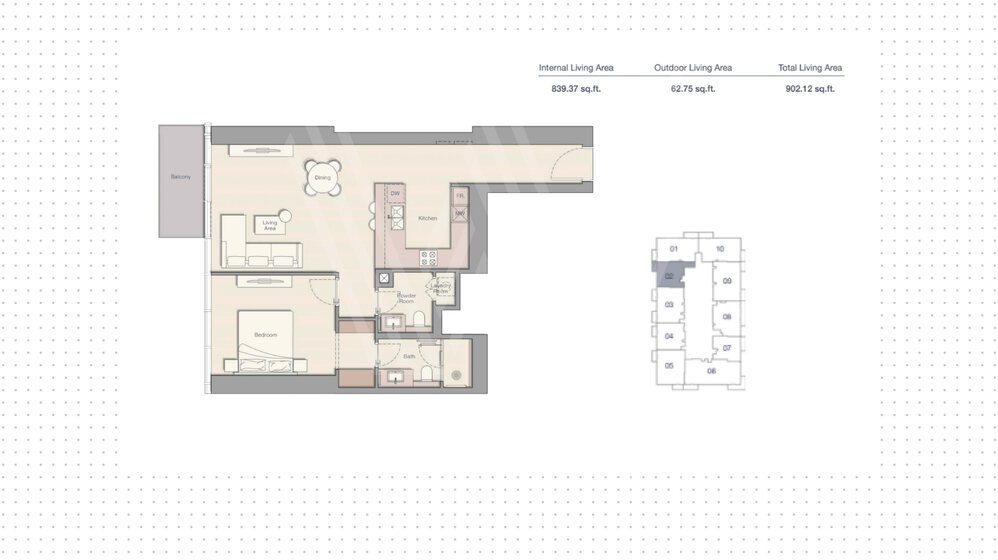 1184 stüdyo daire satın al  - 1 odalı - Dubai, BAE – resim 17