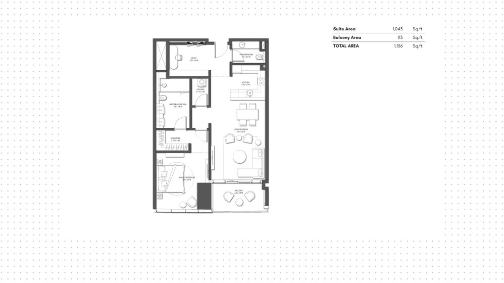 Compre 1175 apartamentos  - 1 habitación - EAU — imagen 5