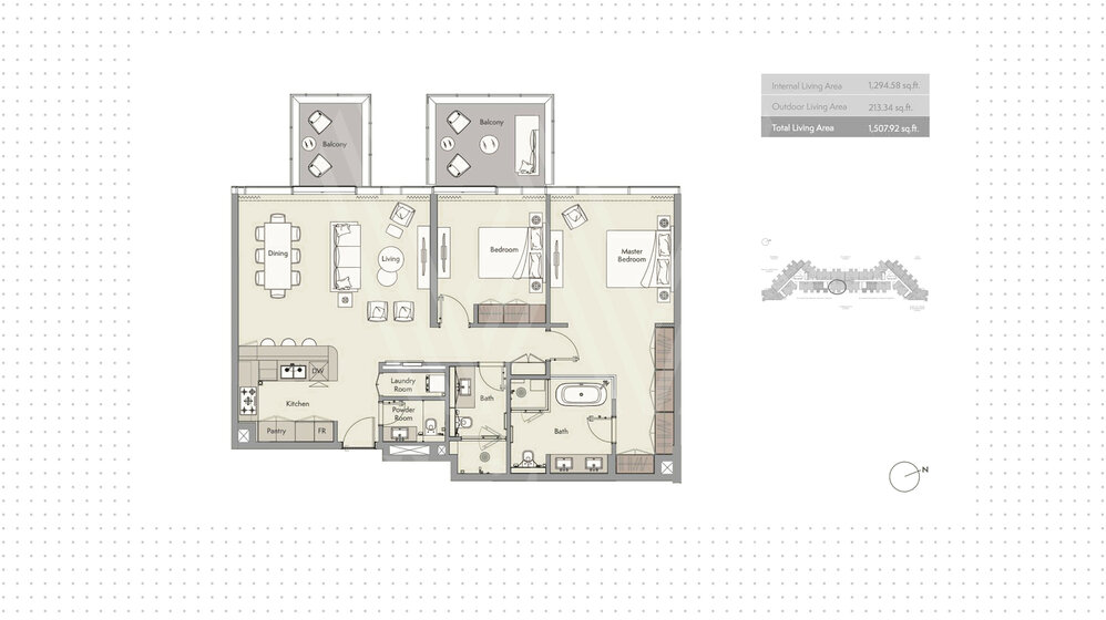 Compre 105 apartamentos  - 2 habitaciones - Palm Jumeirah, EAU — imagen 22