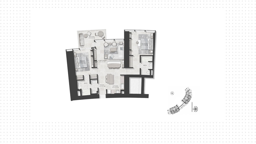 Immobilie kaufen - 2 Zimmer - Dubai Media City, VAE – Bild 5