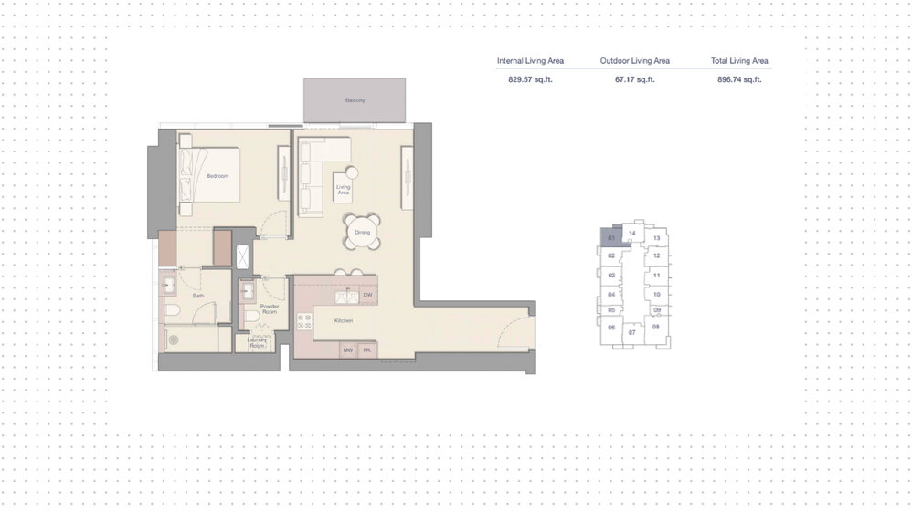 Immobilie kaufen - 1 Zimmer - Jumeirah Lake Towers, VAE – Bild 13