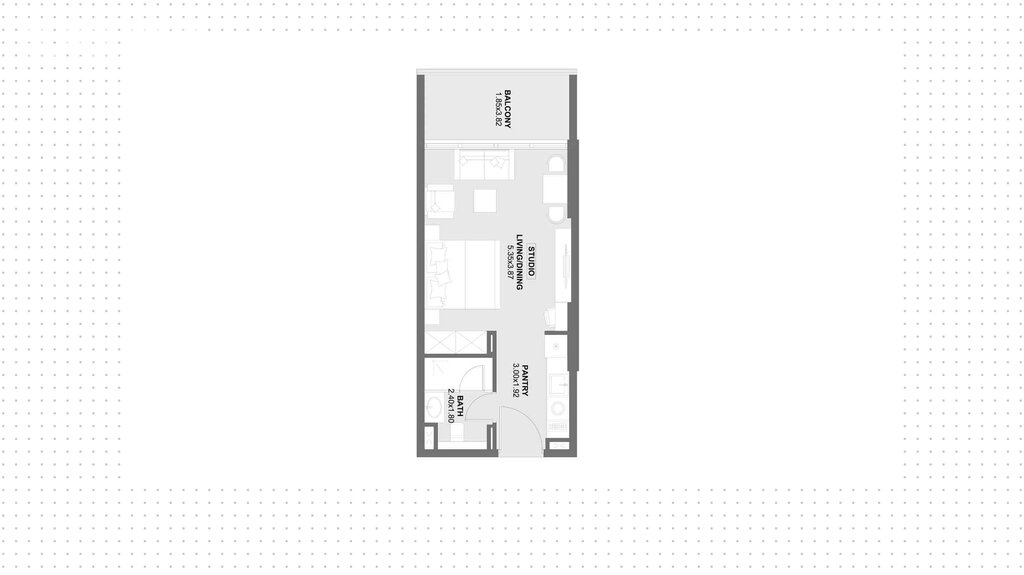 Апартаменты на продажу - Дубай - Купить за 190 600 $ - изображение 1