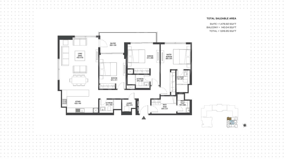 Gayrimenkul satınal - 3 odalı - Dubai şehri, BAE – resim 33