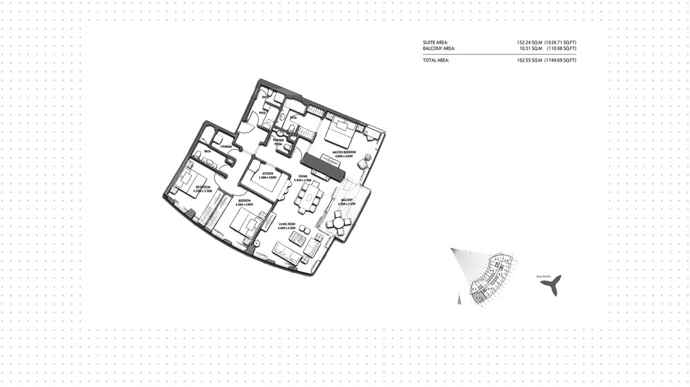 Immobilie kaufen - 3 Zimmer - Downtown Dubai, VAE – Bild 17