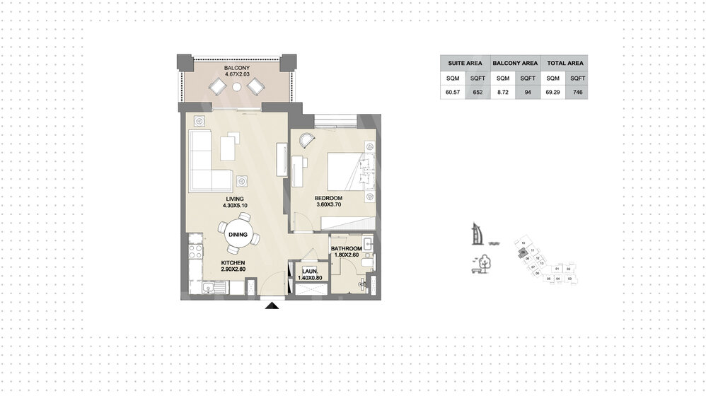 1184 stüdyo daire satın al  - 1 odalı - Dubai, BAE – resim 20