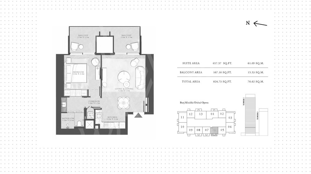 22 Wohnungen kaufen  - 1 Zimmer - The Opera District, VAE – Bild 13