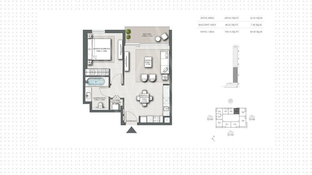 101 stüdyo daire satın al - 1 odalı - Dubai Marina, BAE – resim 22