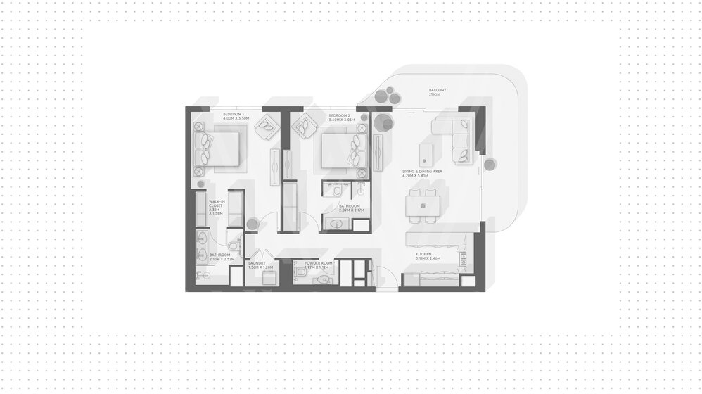 Compre 1127 apartamentos  - 2 habitaciones - EAU — imagen 9