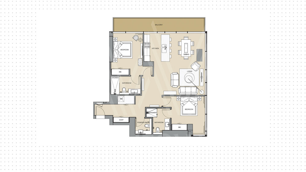 1127 stüdyo daire satın al - 2 odalı - BAE – resim 9