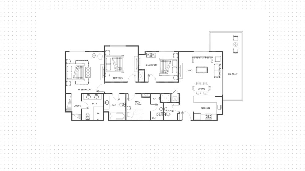 Immobilie kaufen - 3 Zimmer - Yas Island, VAE – Bild 9