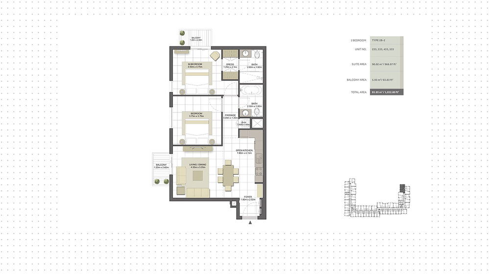 Immobilie kaufen - 2 Zimmer - Sharjah, VAE – Bild 1