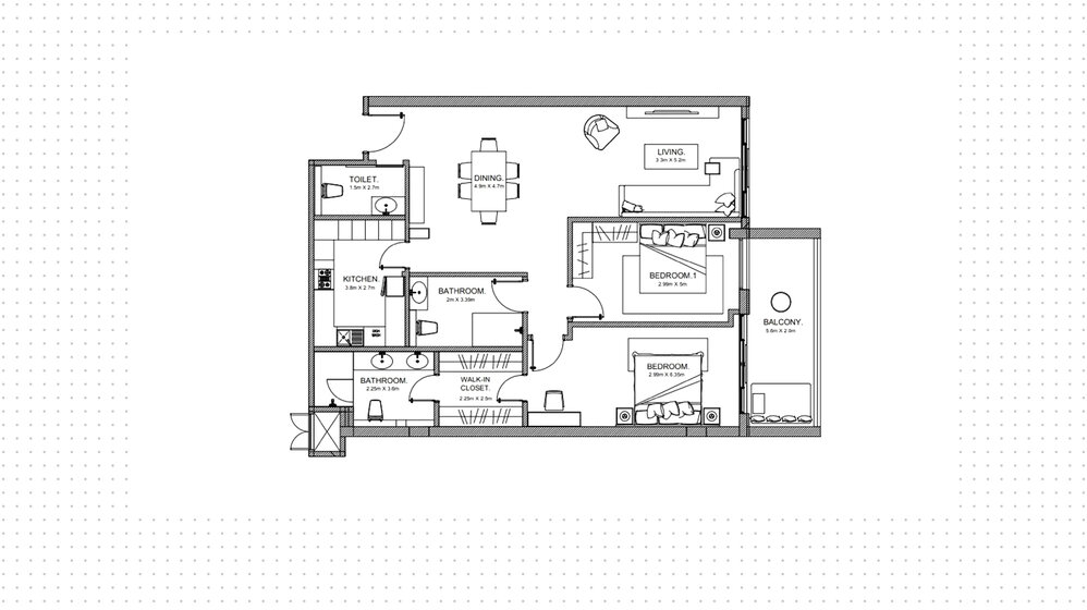 Купить недвижимость - 2 комнатные - Palm Jumeirah, ОАЭ - изображение 1