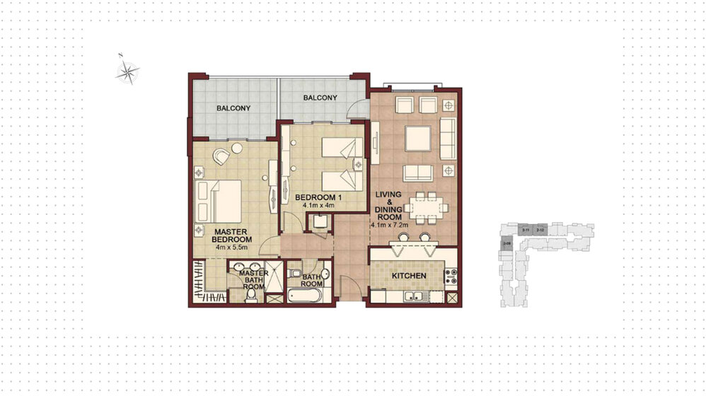 Compre 943 apartamentos  - 2 habitaciones - EAU — imagen 21