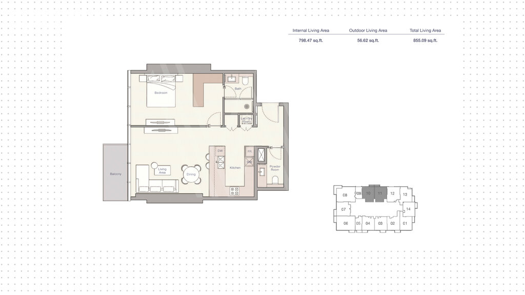 Stüdyo daireler satılık - Dubai - $469.500 fiyata satın al – resim 1