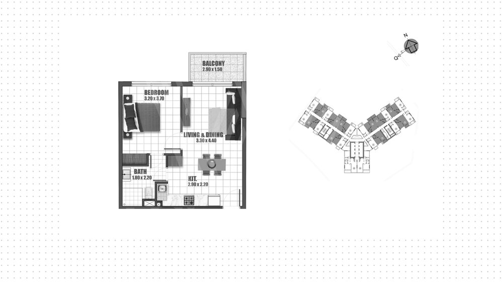 Immobilie kaufen - 1 Zimmer - Al Barsha, VAE – Bild 1