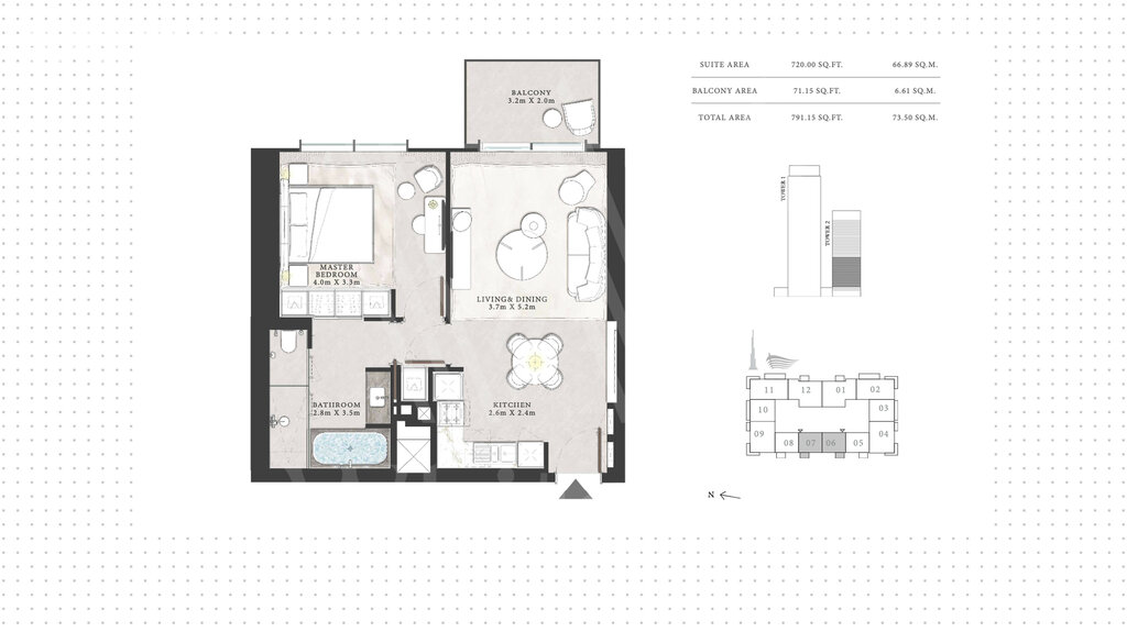 Apartamentos a la venta - Dubai - Comprar para 762.400 $ — imagen 1