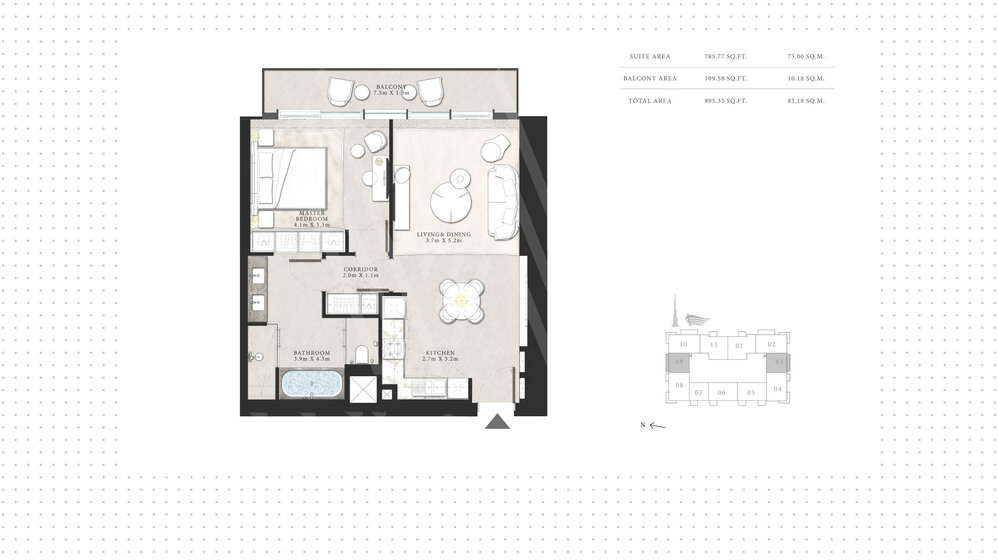 1184 stüdyo daire satın al  - 1 odalı - Dubai, BAE – resim 17