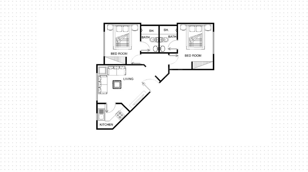 943 Wohnungen kaufen  - 2 Zimmer - VAE – Bild 31