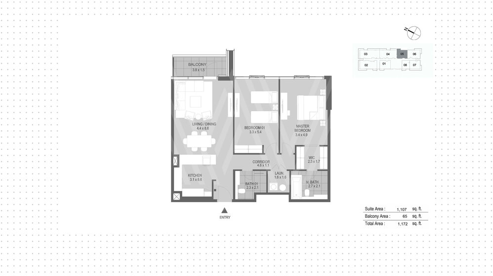 1127 stüdyo daire satın al - 2 odalı - BAE – resim 21