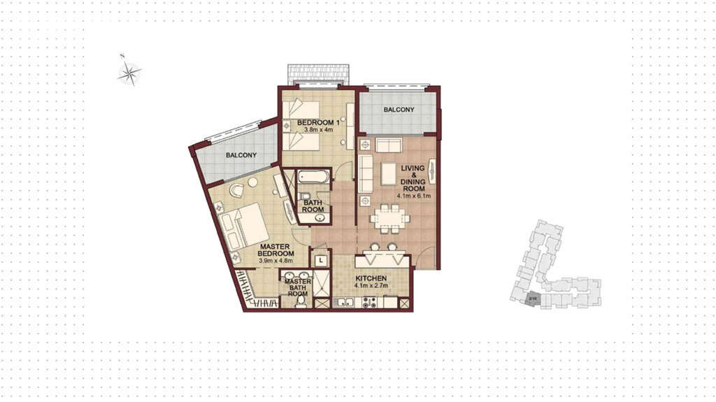 Апартаменты на продажу - Абу-Даби - Купить за 435 700 $ - изображение 1