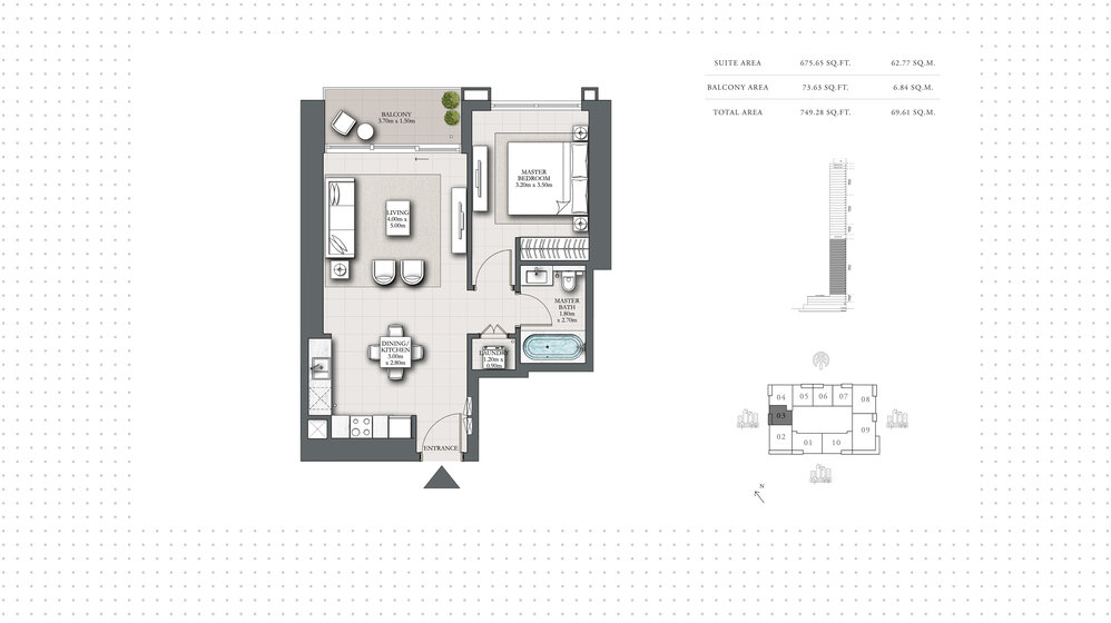 Immobilie kaufen - 1 Zimmer - Dubai Marina, VAE – Bild 5
