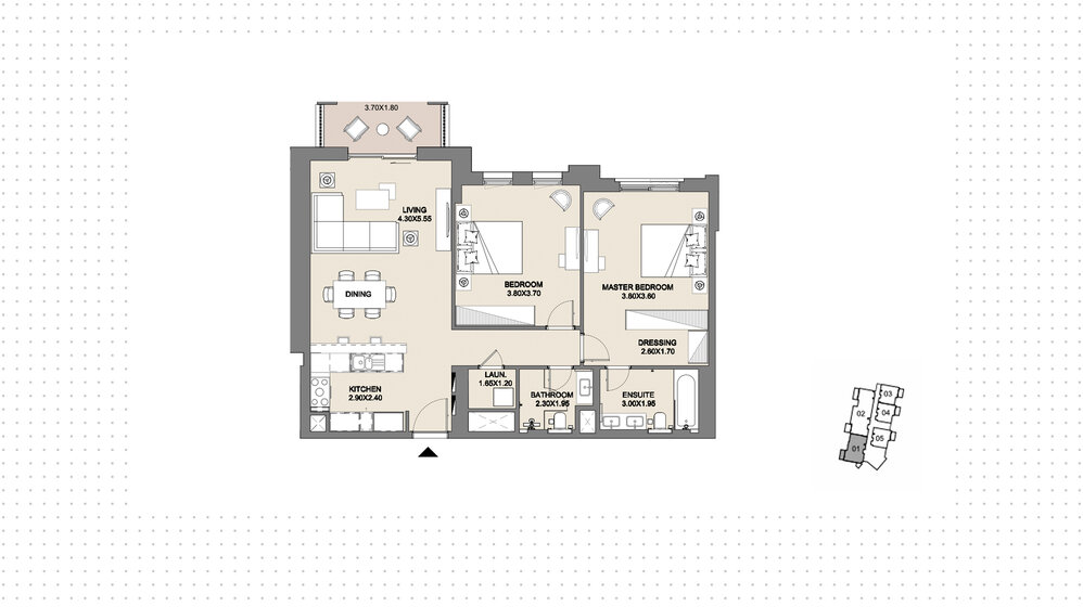 Immobilie kaufen - 2 Zimmer - Madinat Jumeirah Living, VAE – Bild 15