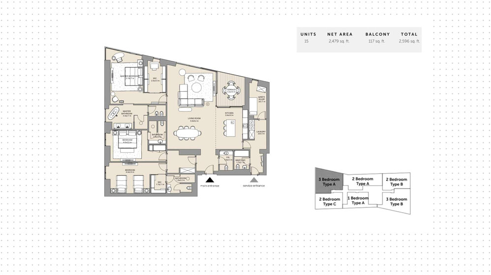 Immobilie kaufen - 3 Zimmer - City of Dubai, VAE – Bild 13