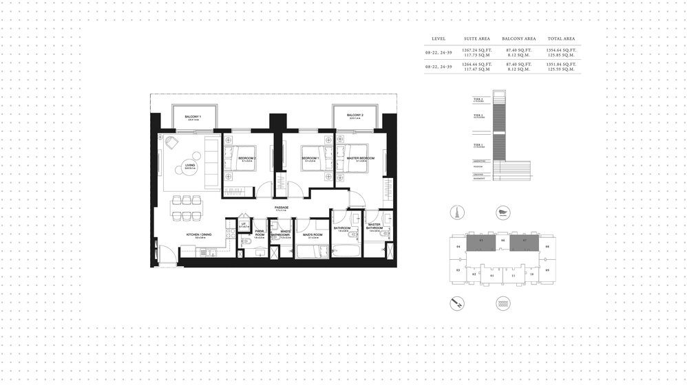 Compre 338 apartamentos  - 3 habitaciones - EAU — imagen 9