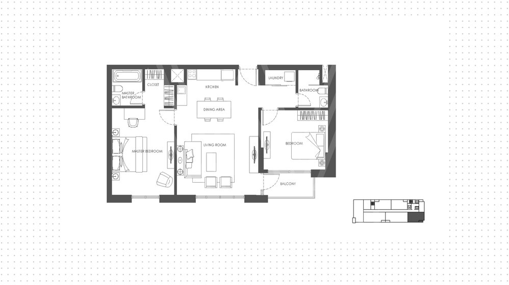 Immobilie kaufen - 2 Zimmer - Makers District, VAE – Bild 1