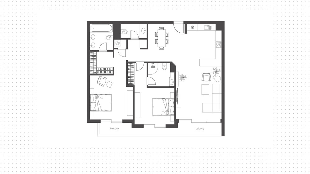 942 Wohnungen kaufen  - 2 Zimmer - VAE – Bild 33