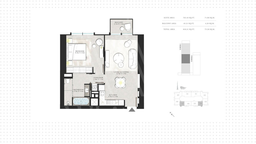 4954 stüdyo daire satın al  - Dubai şehri, BAE – resim 9