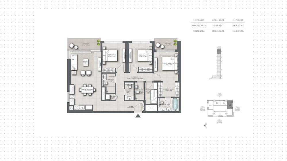 Compre 341 apartamentos  - 3 habitaciones - EAU — imagen 25