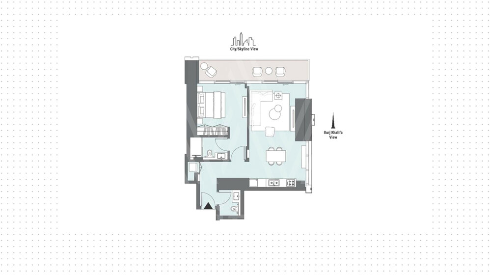 1184 stüdyo daire satın al  - 1 odalı - Dubai, BAE – resim 9