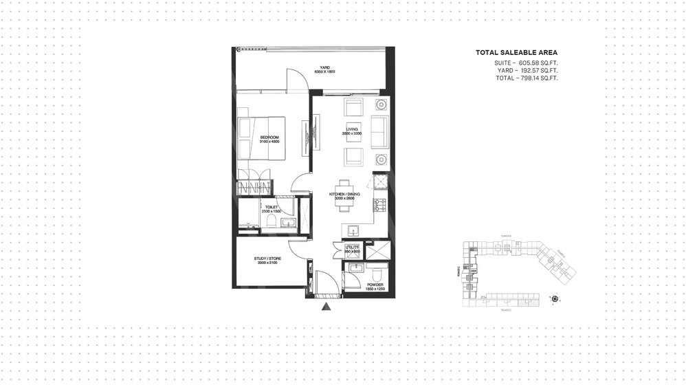 50 Wohnungen kaufen  - 2 Zimmer - MBR City, VAE – Bild 6