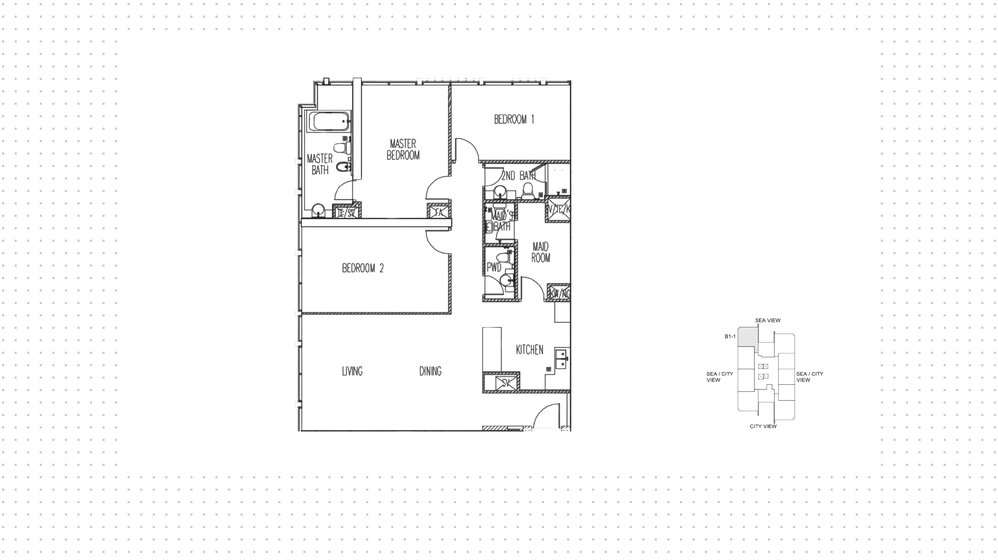 Compre una propiedad - 3 habitaciones - EAU — imagen 1