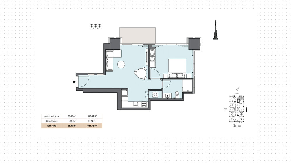 Compre 517 apartamentos  - Business Bay, EAU — imagen 5