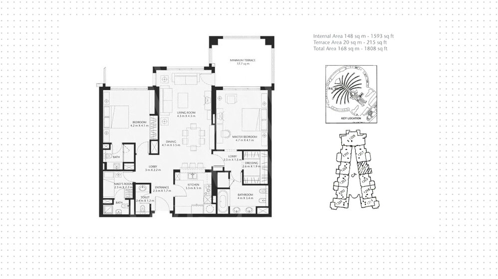 Immobilie kaufen - 2 Zimmer - Palm Jumeirah, VAE – Bild 5