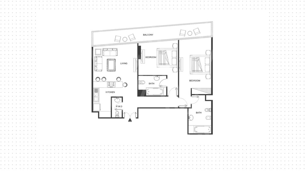 1127 stüdyo daire satın al - 2 odalı - BAE – resim 1