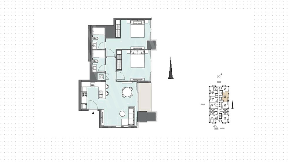 Immobilie kaufen - 2 Zimmer - Business Bay, VAE – Bild 18