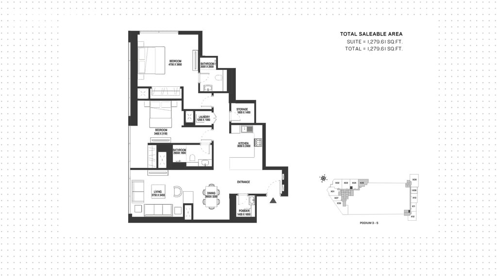 Апартаменты на продажу - Дубай - Купить за 762 400 $ - изображение 1