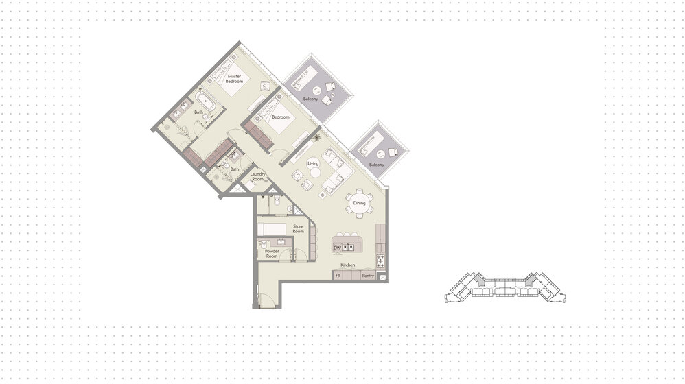 Immobilie kaufen - 2 Zimmer - Palm Jumeirah, VAE – Bild 14