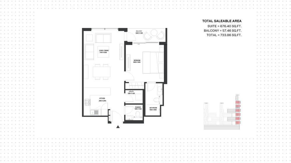 Immobilie kaufen - 1 Zimmer - MBR City, VAE – Bild 9