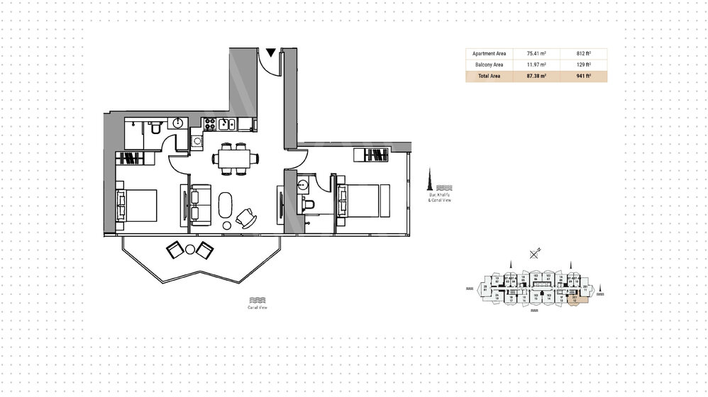 Compre 1127 apartamentos  - 2 habitaciones - EAU — imagen 9