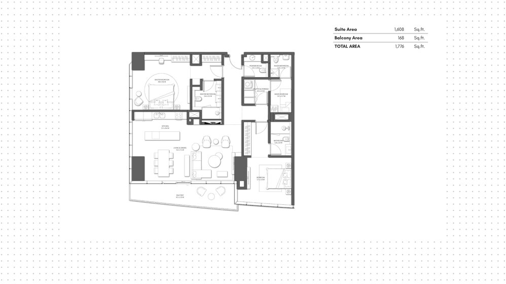 Immobilie kaufen - 2 Zimmer - Palm Jumeirah, VAE – Bild 13
