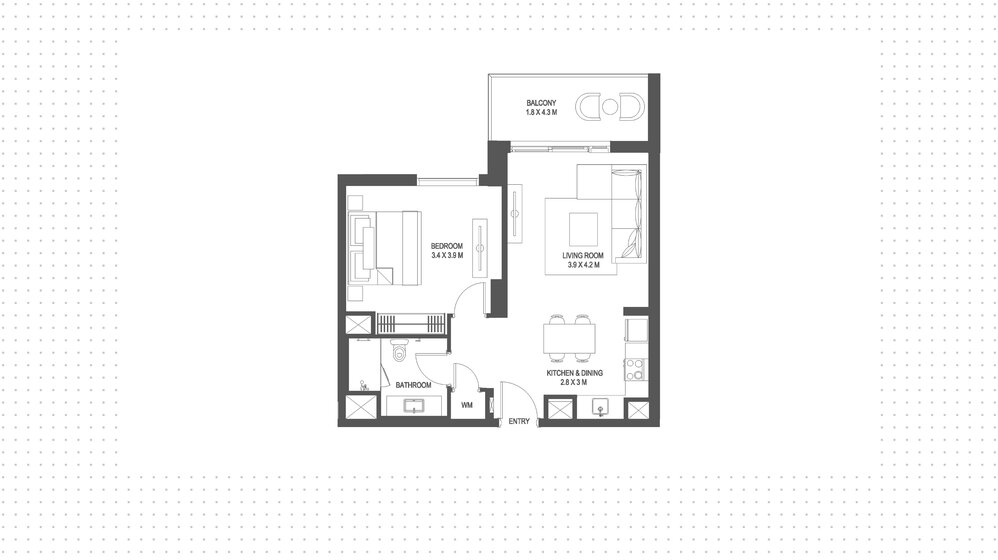 Compre 1170 apartamentos  - 1 habitación - EAU — imagen 32