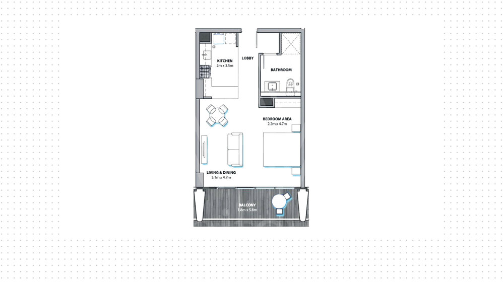 412 stüdyo daire satın al - Stüdyolar - BAE – resim 9