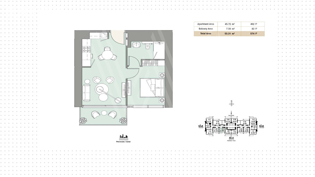 Apartments zum verkauf - Dubai - für 340.400 $ kaufen – Bild 1