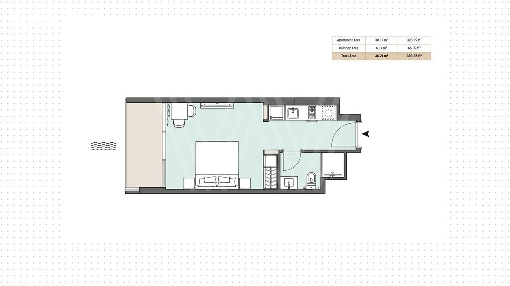 Stüdyo daireler satılık - Dubai - $324.000 fiyata satın al – resim 1