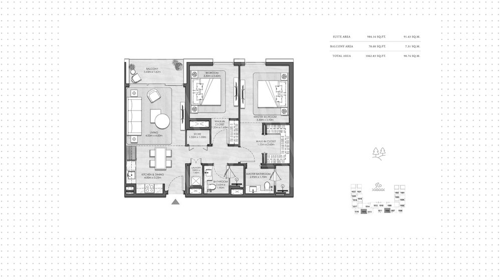 Immobilie kaufen - 2 Zimmer - Dubai Hills Estate, VAE – Bild 14