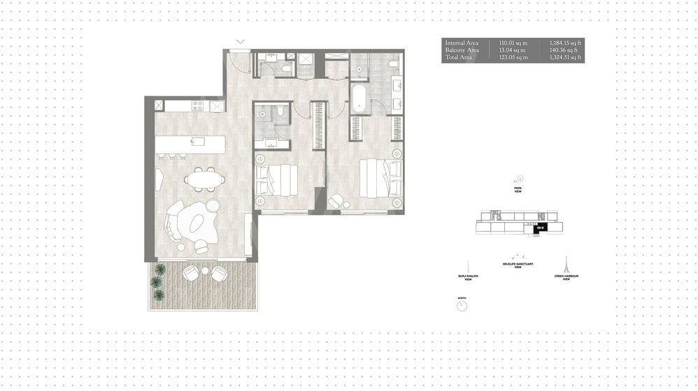 Compre 1129 apartamentos  - 2 habitaciones - EAU — imagen 9